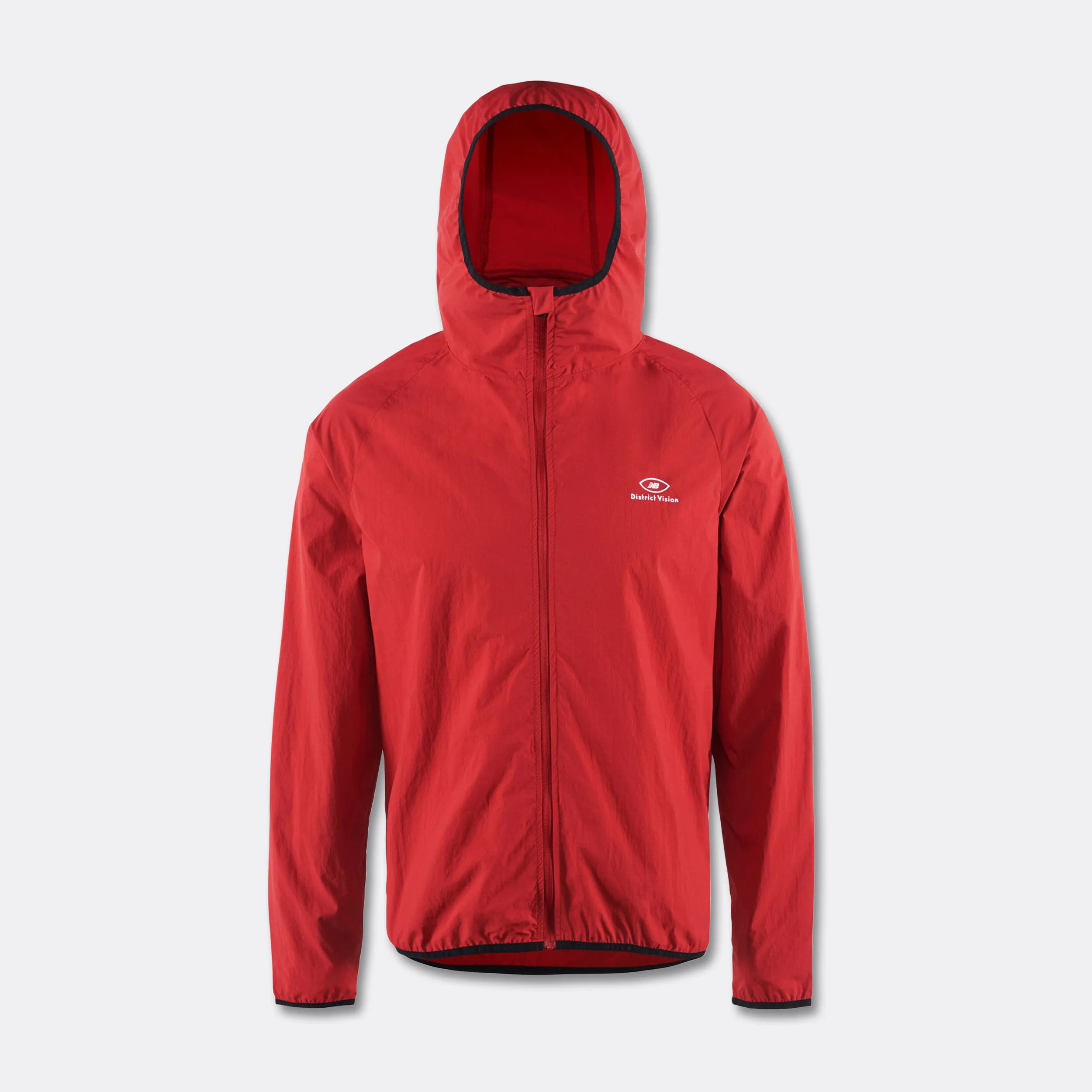 Mens DV   NB Hooded Wind Jacket - Goji Red