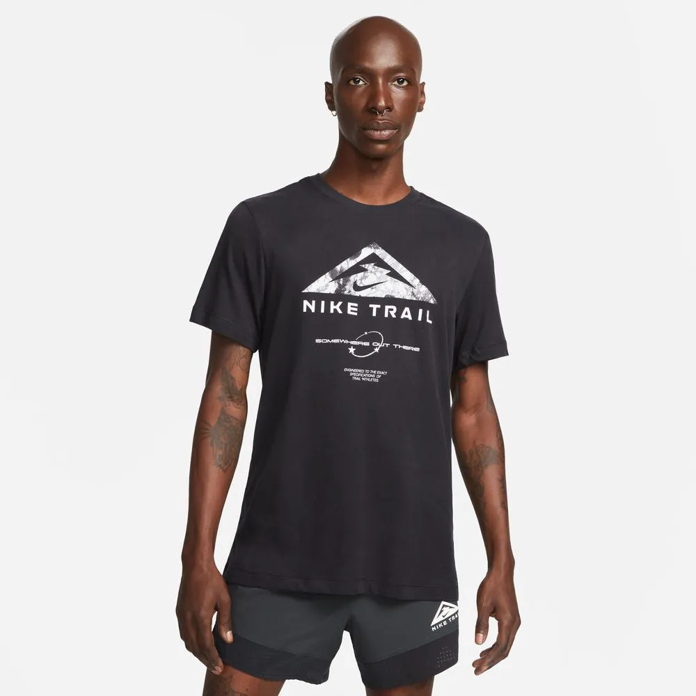 Mens Nike Dri Fit Tee Run Trail