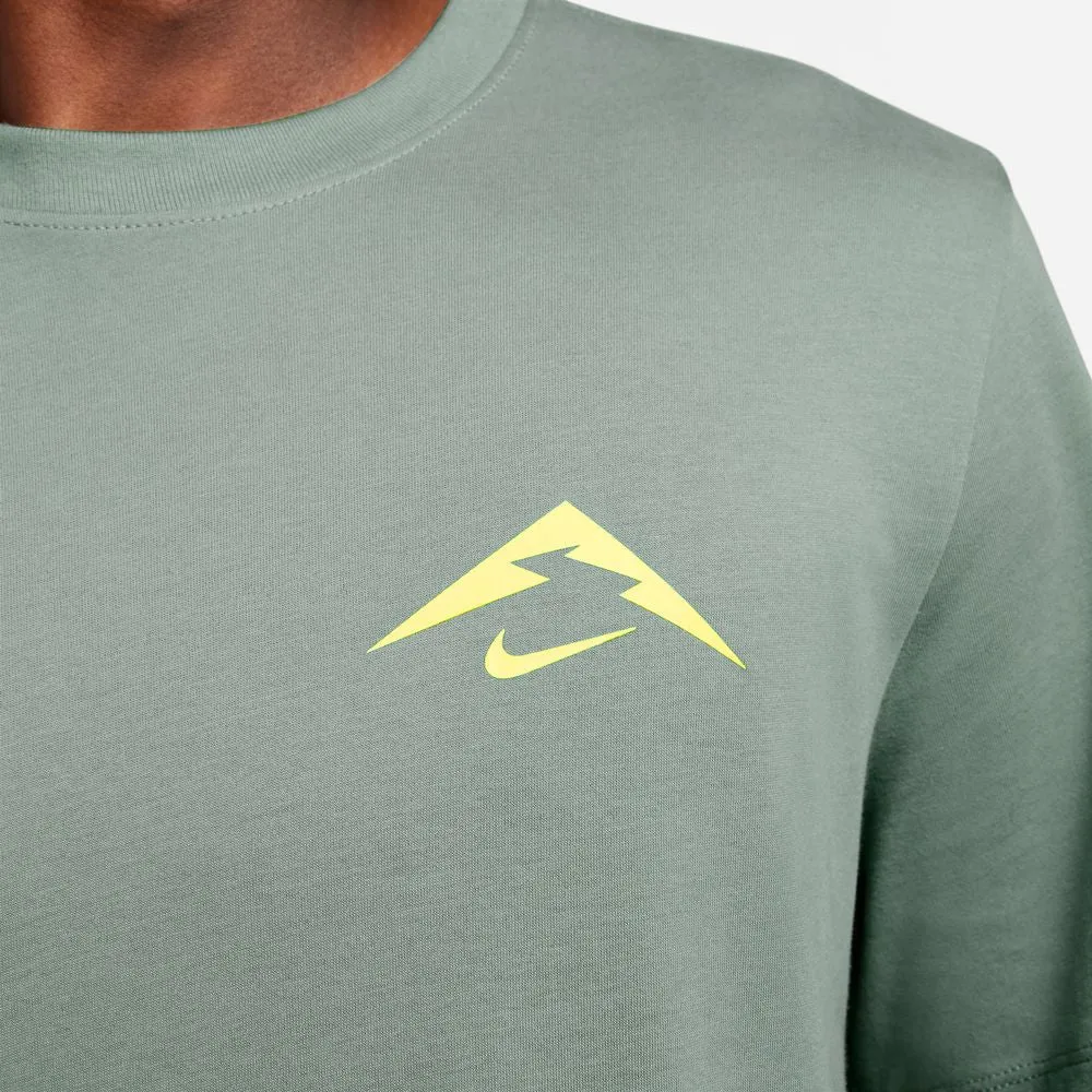 Mens Nike Dri Fit Tee Trail Print -Dark Stucco