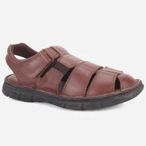 Mens "COHEAN" Comfy Leather Summer Sandals