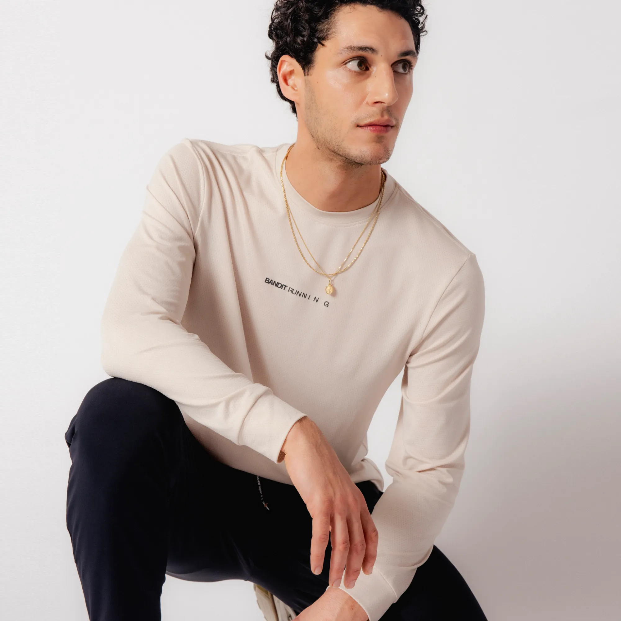 Micromesh™ Long Sleeve Performance Tee - Unisex, Champagne