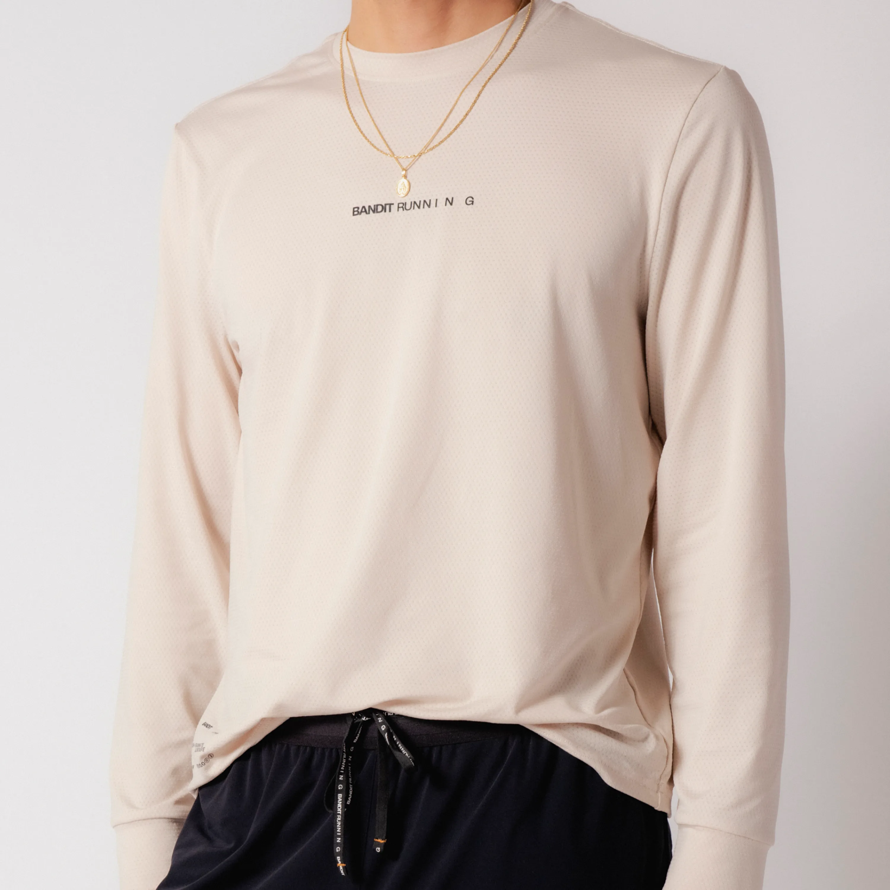 Micromesh™ Long Sleeve Performance Tee - Unisex, Champagne