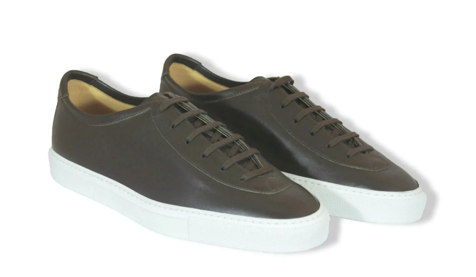 MyWay Oxford - Brown sneaker calf leather and stitches sole