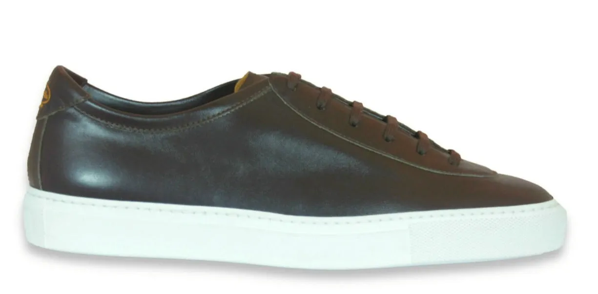 MyWay Oxford - Brown sneaker calf leather and stitches sole