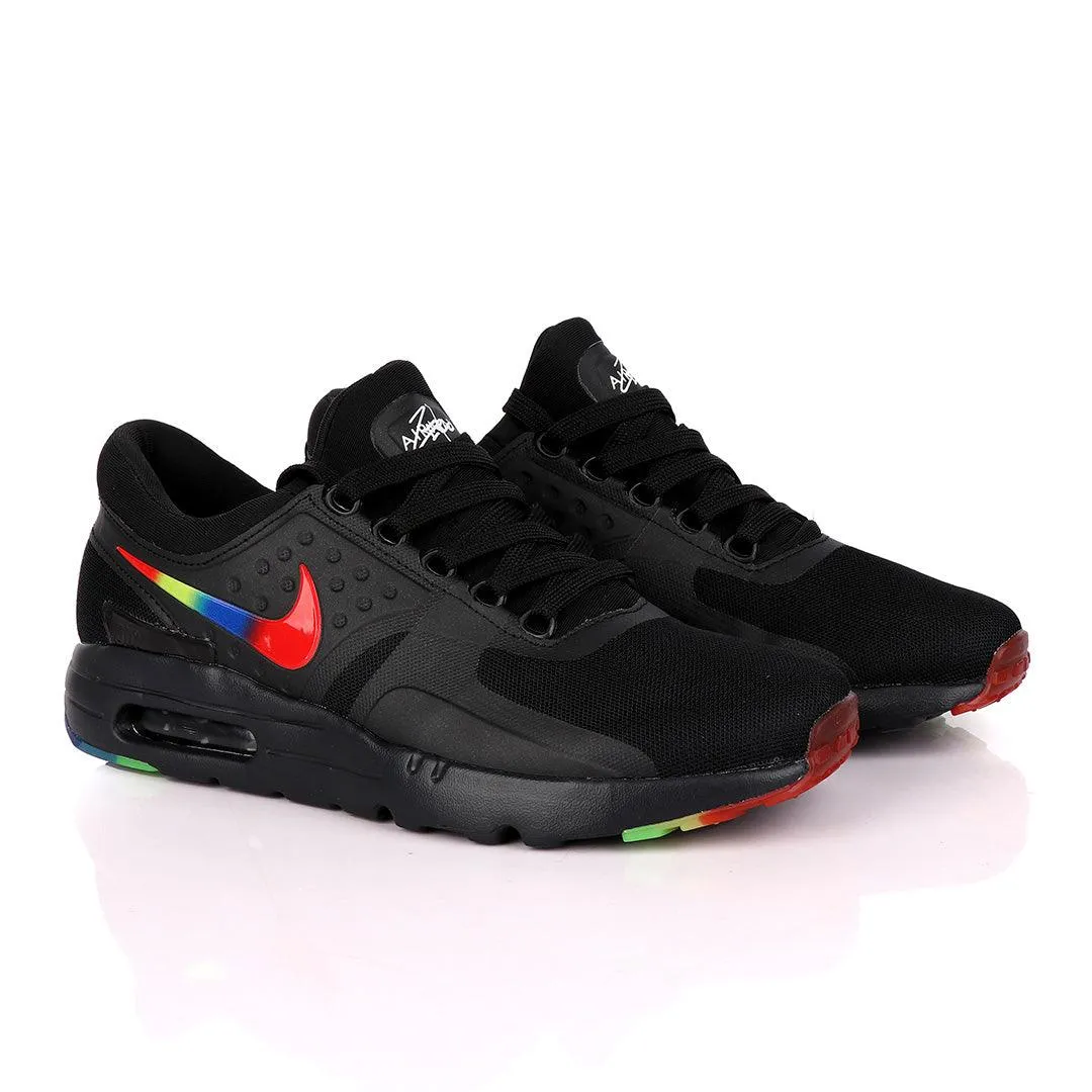 N A Max Zero QS Black Rainbow Sneakers