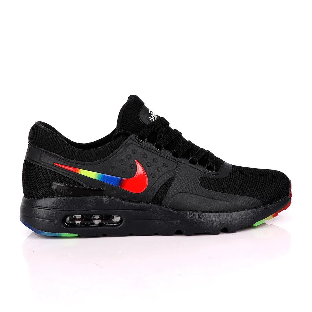 N A Max Zero QS Black Rainbow Sneakers