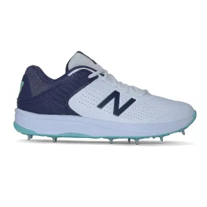 New Balance CK4030J4 Metal Spike Cricket Shoes, White/Cyber Jade