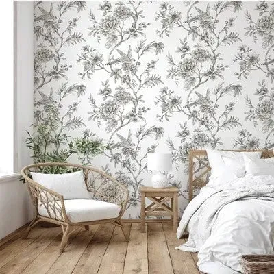 NuWallpaper Longwood Peel and Stick Wallpaper Charcoal