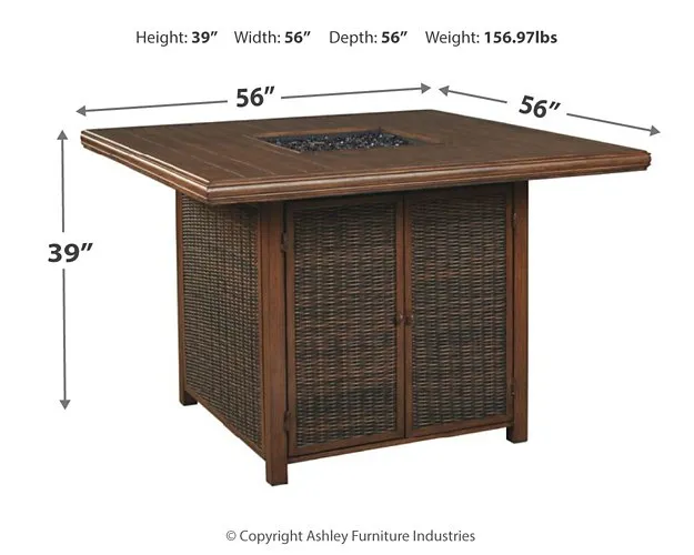 Paradise Trail Outdoor Counter Height Dining Table with 4 Barstools