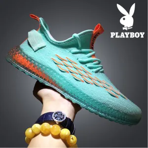 Playboy men's shoes summer breathable coconut shoes men's sports leisure flying mesh face youth running shoes