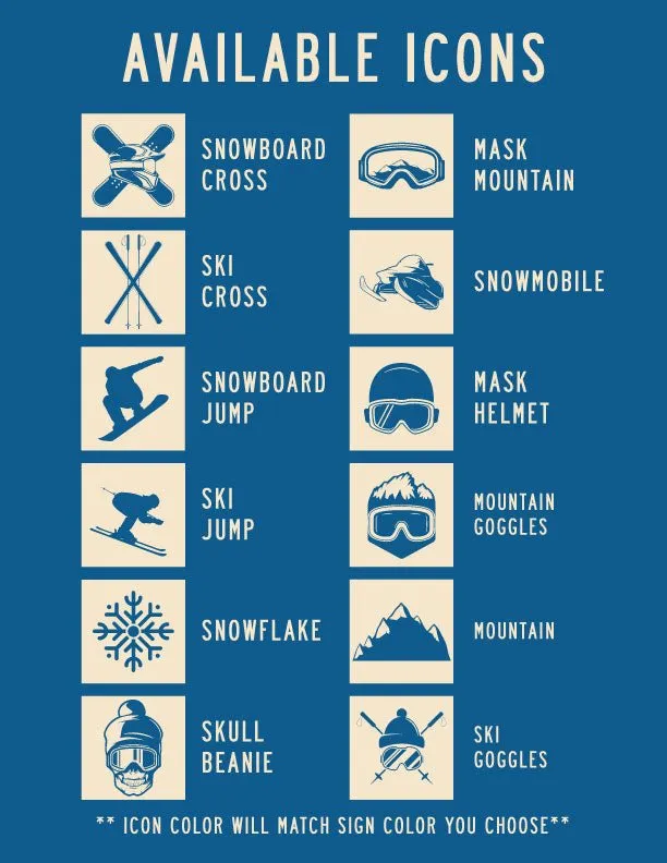 Rib Mountain Ski Trail Metal Sign