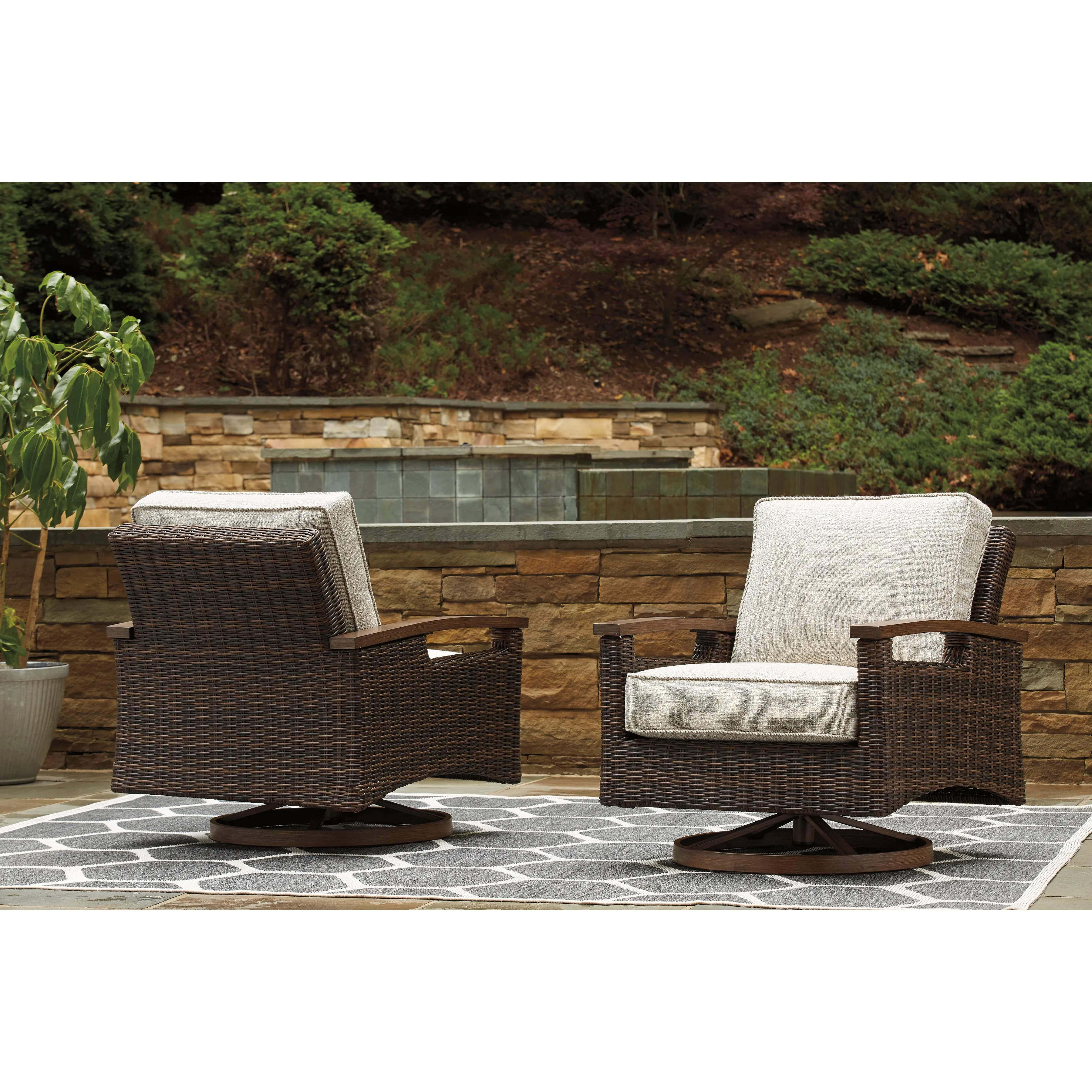 Signature Design by Ashley Paradise Trail P750-821 Swivel Lounge Chair