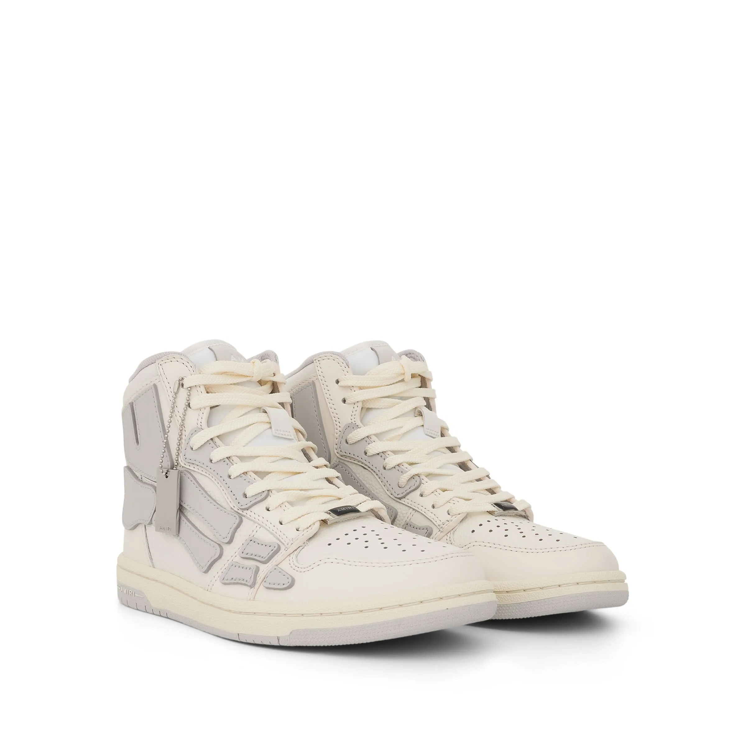 Skeleton High Leather Sneaker in White