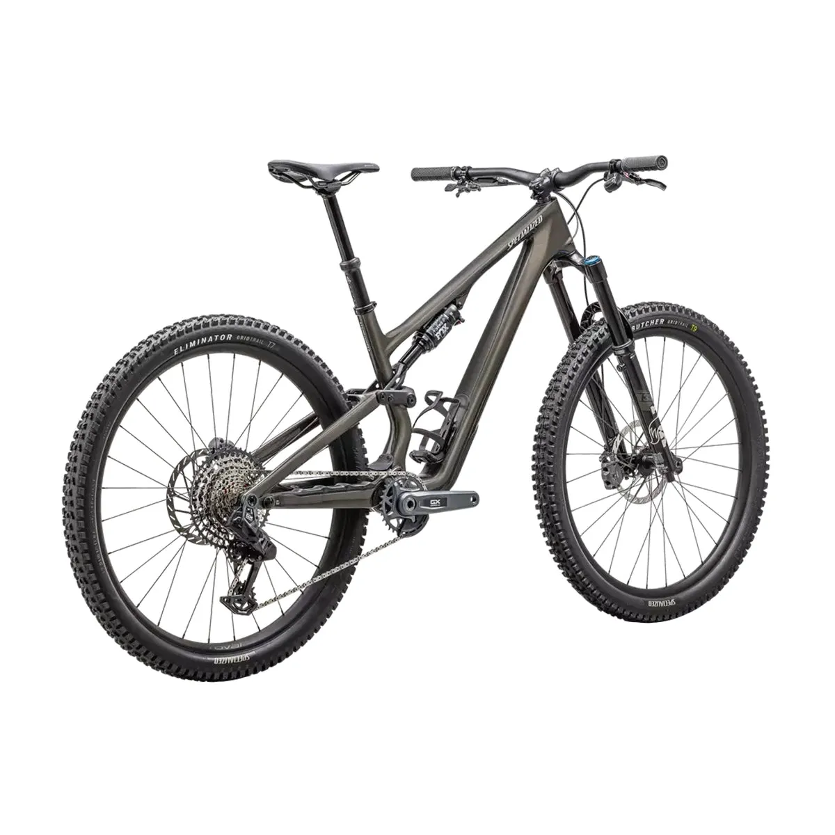 SPECIALIZED STUMPJUMPER 15 Expert 2025 Mountain Bike - Satin Electric Green / Gloss Gunmetal / White Mountains