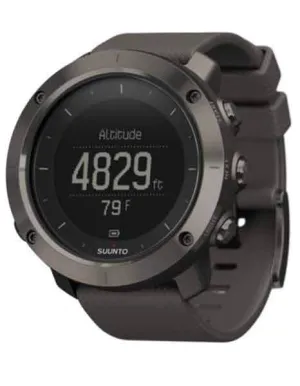 Suunto Traverse Graphite - Stainless Steel Bezel - Black Silicone Strap