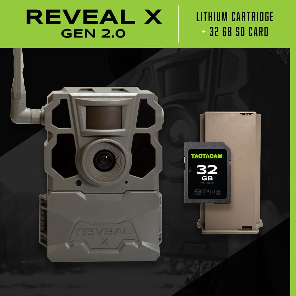 TACTACAM REVEAL X 2.0   LITHIUM CARTRIDGE   32GB SD CARD BUNDLE