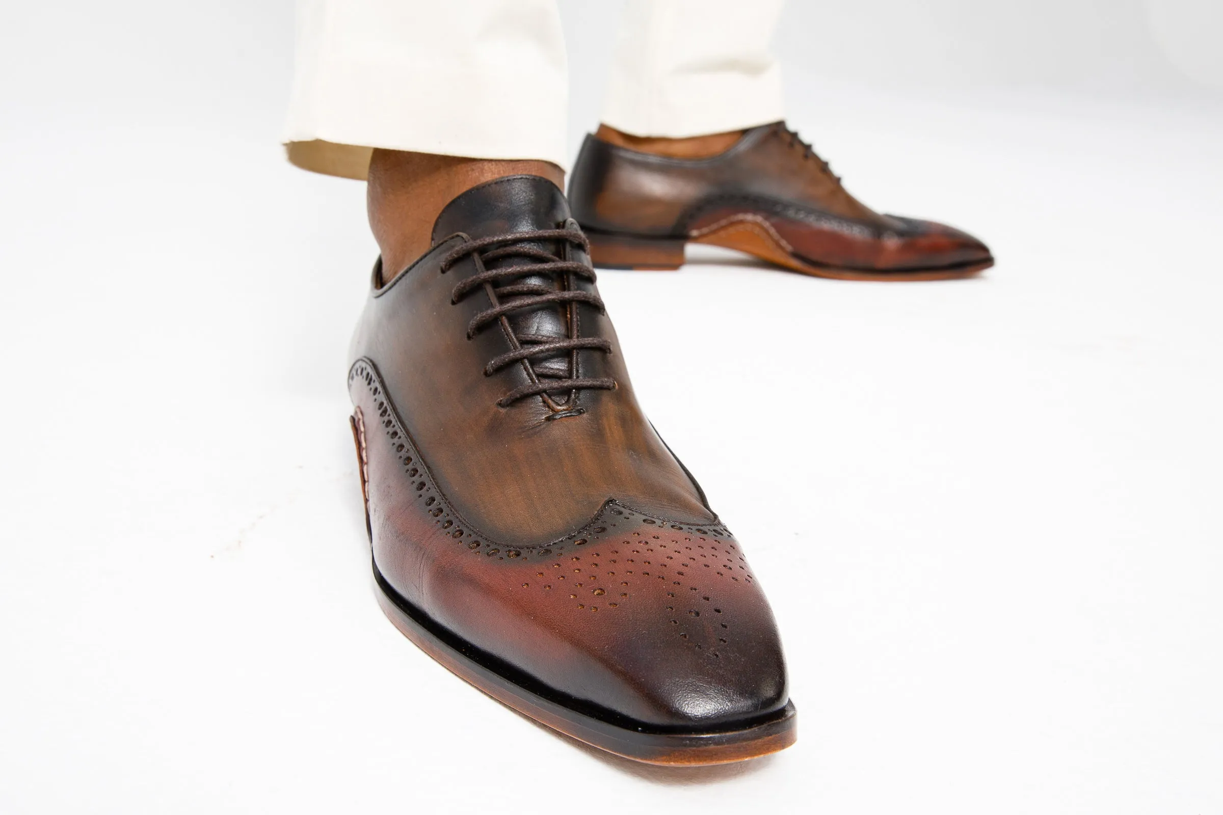 The Royal Hand Craft Burgundy Wingtip Oxford Men Shoe