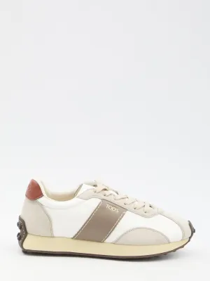 Tod's Sneakers In Leather And Technical Fabric