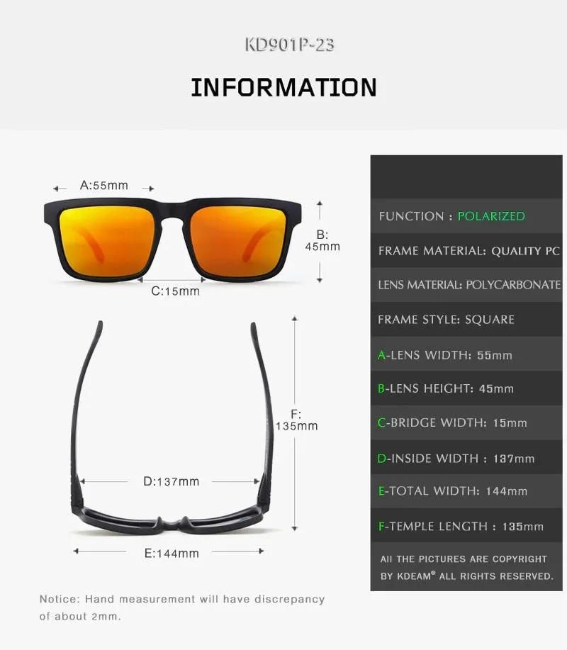 Unisex Designer Sports Sunglass with Polarized Anti-Reflective UV400 Lens