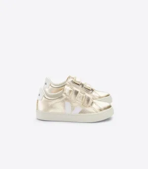 Veja Esplar Riptape Girls Platine Metallic Trainer