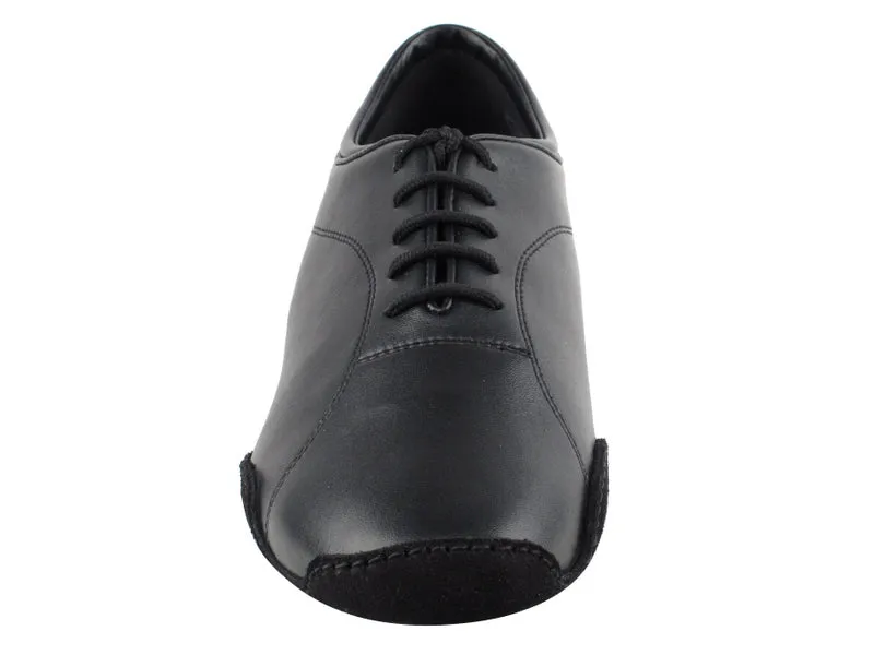 Very Fine Black Leather Men's Latin Dance Shoes 9321 In Stock