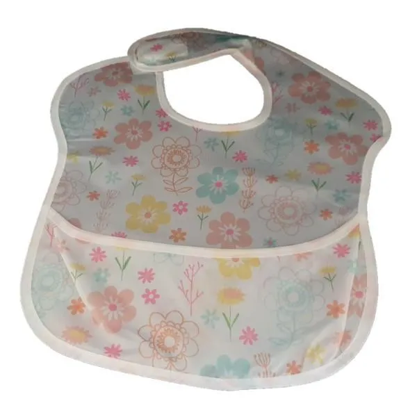 Waterproof Baby Bib with Crumb Catcher - Assorted Designs