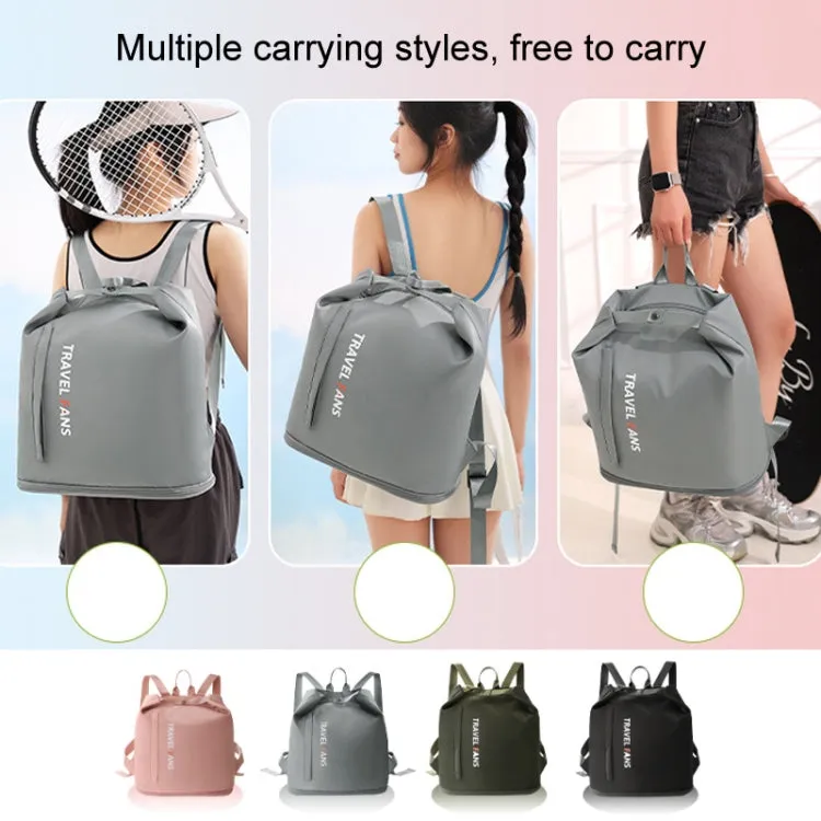 Waterproof Swimming Backpack Wet/Dry Separate Gym Bag Business Trip Clothes Shoes Storage Bag(Grey)