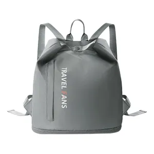 Waterproof Swimming Backpack Wet/Dry Separate Gym Bag Business Trip Clothes Shoes Storage Bag(Grey)