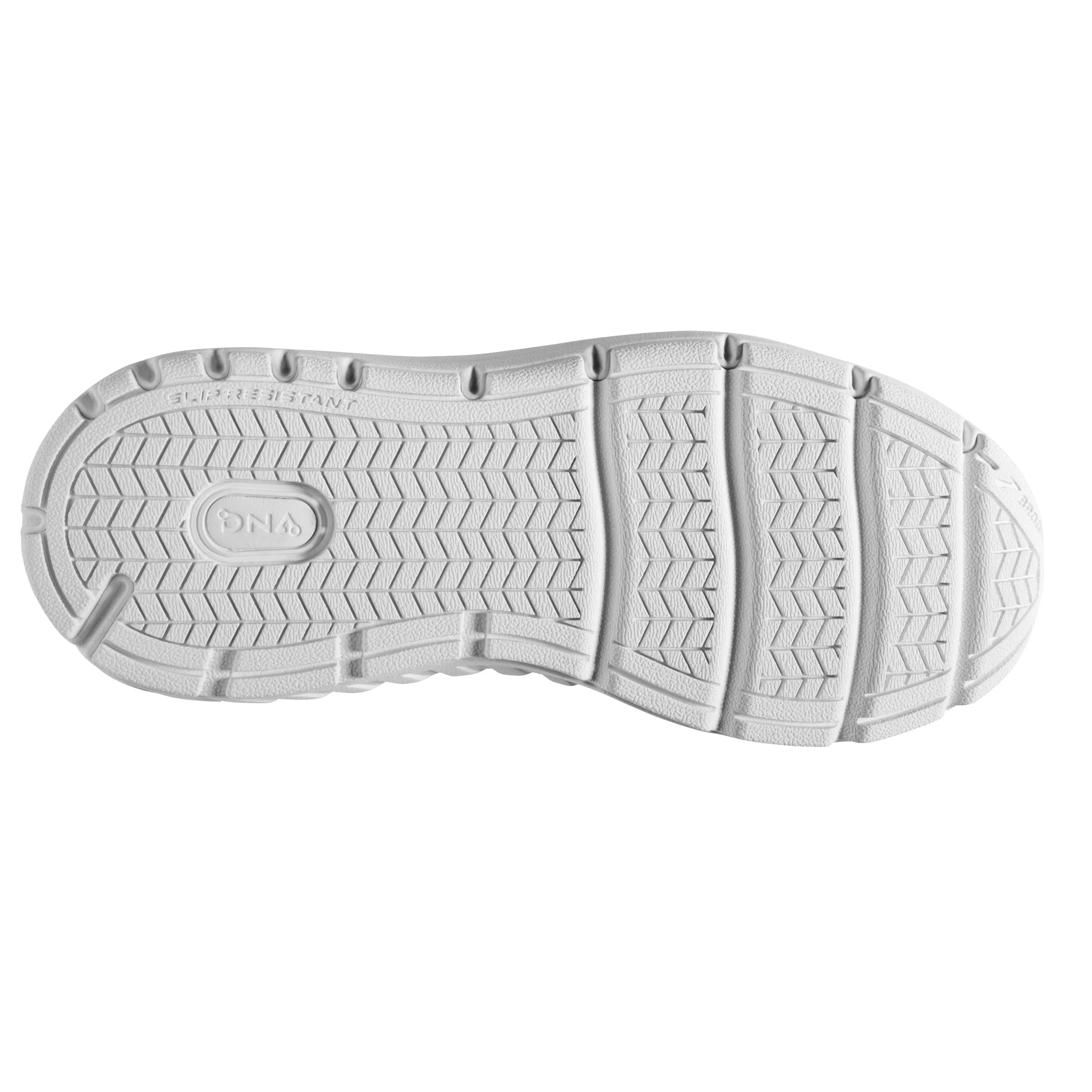 Women's Brooks Addiction Walker V-Strap 2 Color: White/White (WIDE WIDTH)