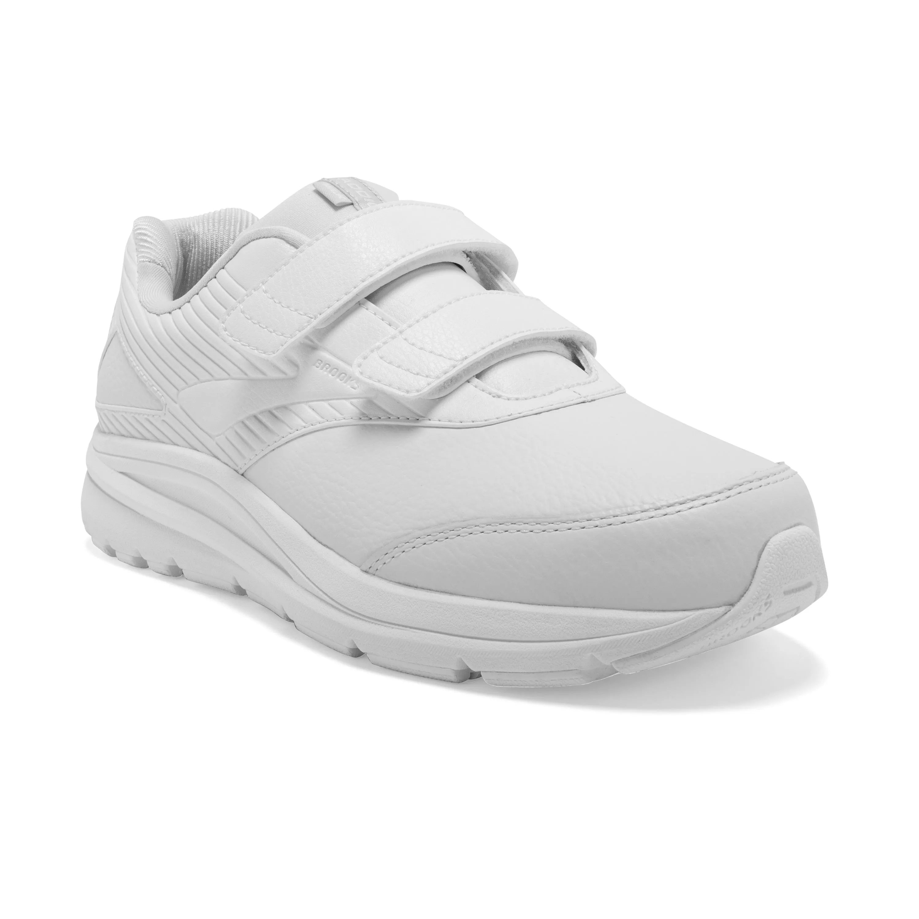 Women's Brooks Addiction Walker V-Strap 2 Color: White/White (WIDE WIDTH)