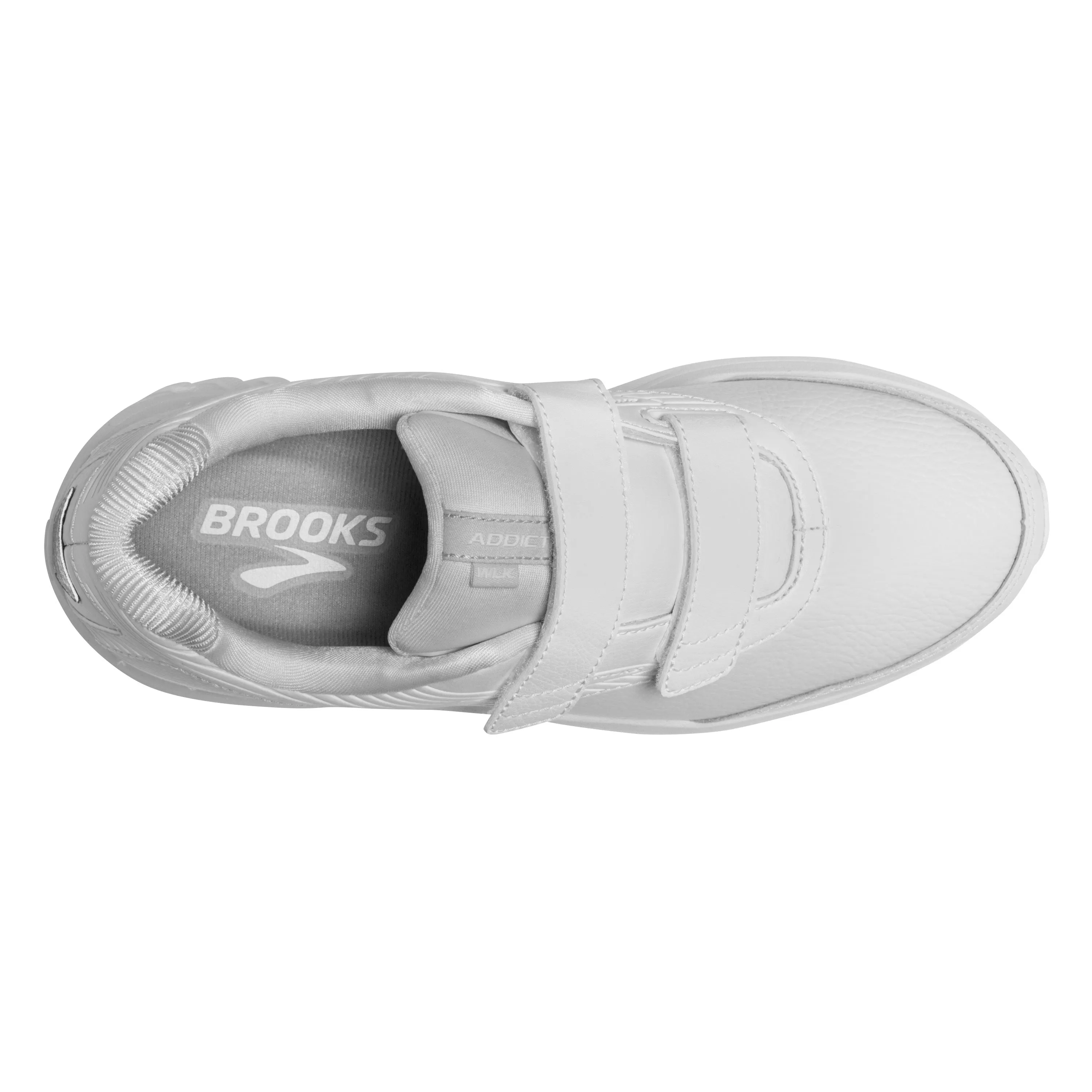 Women's Brooks Addiction Walker V-Strap 2 Color: White/White (WIDE WIDTH)