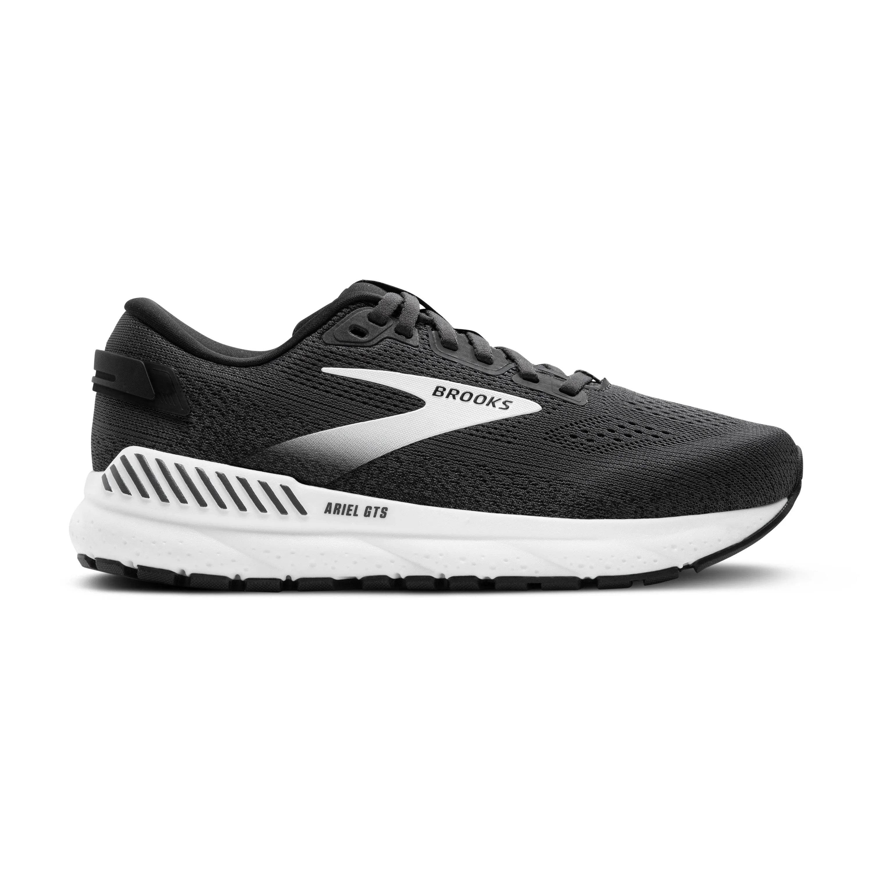 Women's Brooks Ariel GTS 24 Color: Ebony/Black/White (WIDE WIDTH)