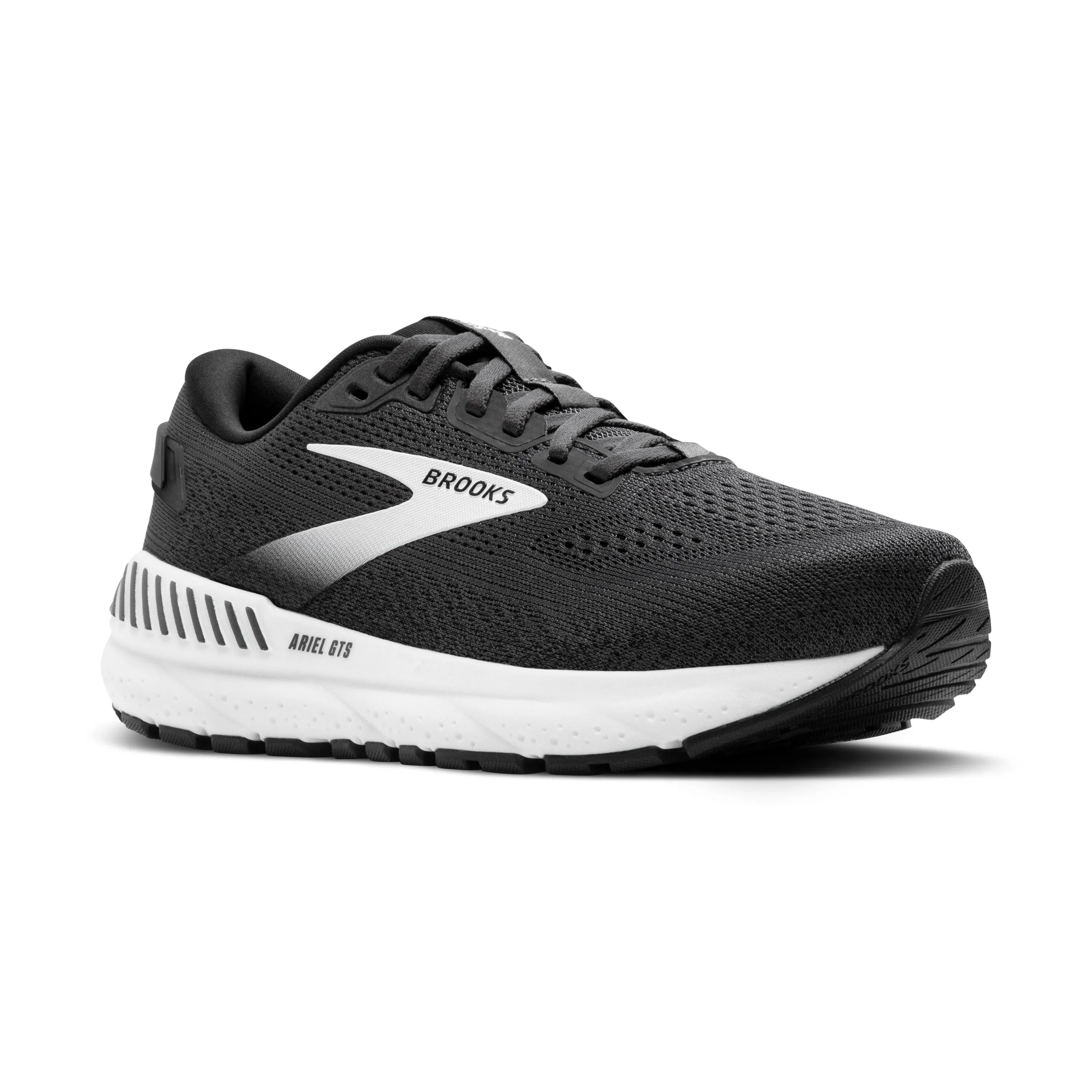 Women's Brooks Ariel GTS 24 Color: Ebony/Black/White (WIDE WIDTH)