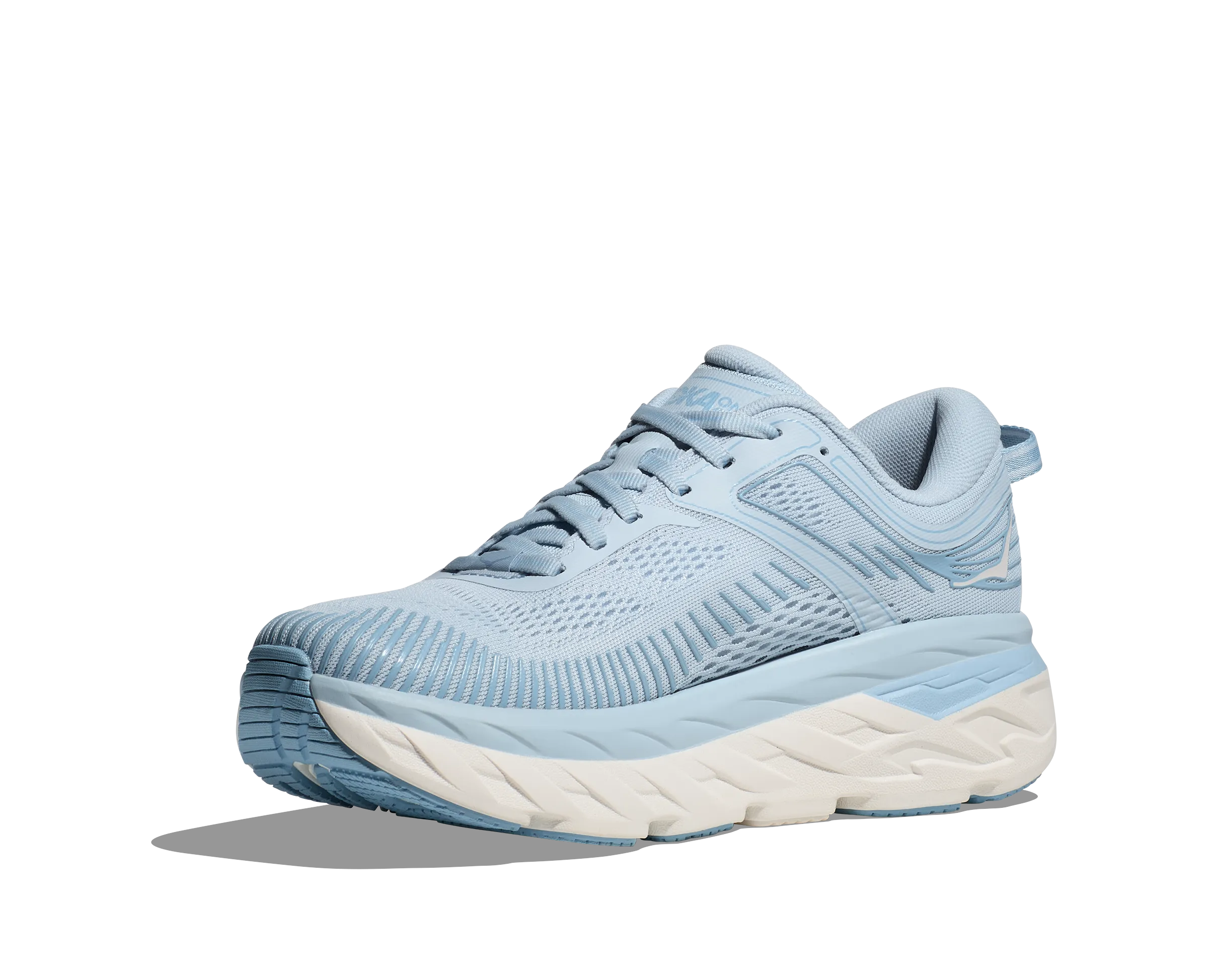 Women's Hoka Bondi 7 Color: Ice Water / White (WIDE WIDTH)