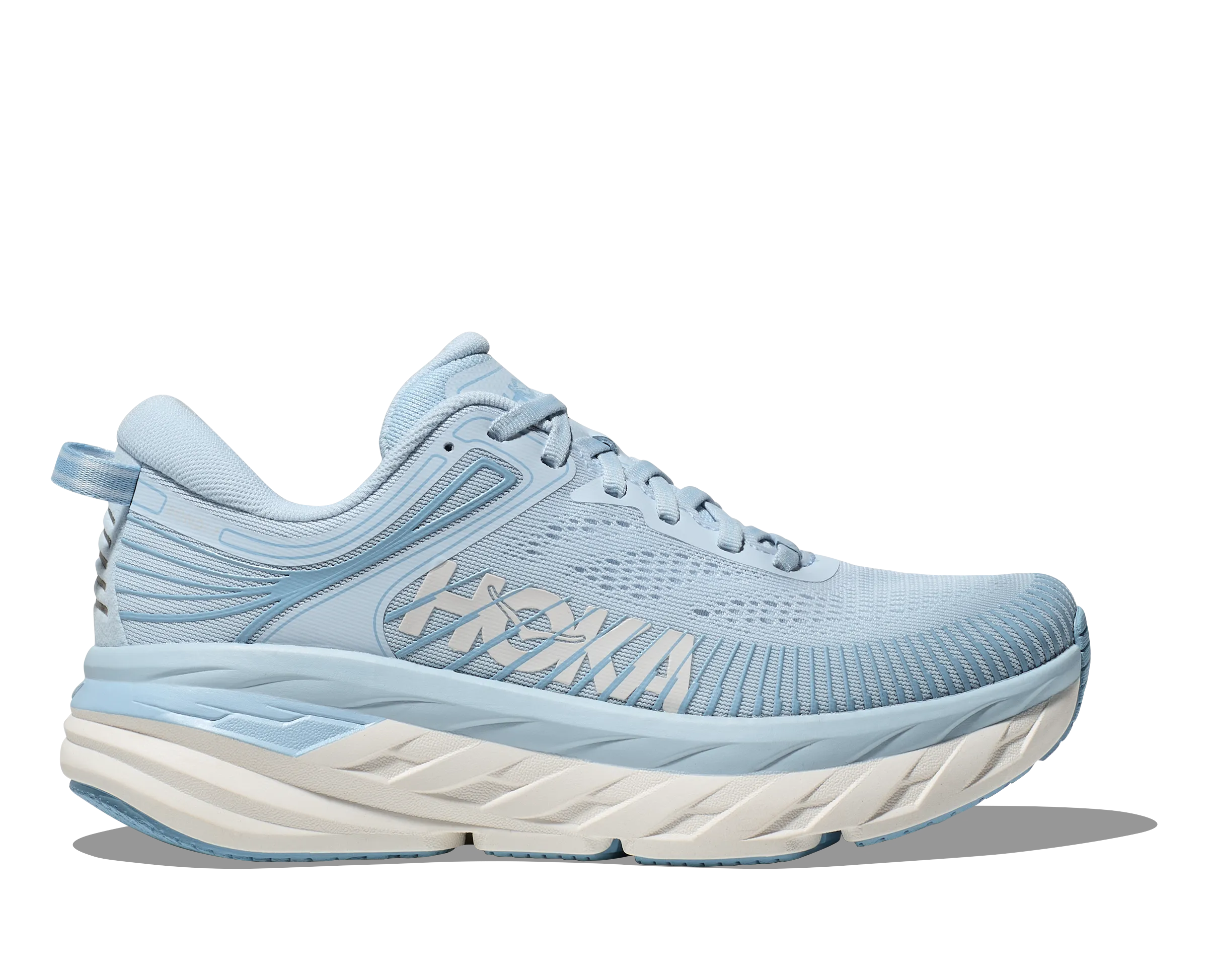 Women's Hoka Bondi 7 Color: Ice Water / White (WIDE WIDTH)