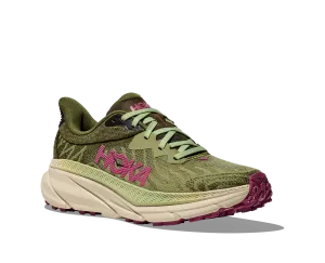 Women's Hoka Challenger 7 Color: Forest Floor/ Beet Root (WIDE WIDTH)